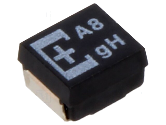 Condensator: tantaal-polymeer; low ESR; 100uF; 4VDC; TPE; SMD; ±20% Condensator: tantaal-polymeer; low ESR; 100uF; 4VDC; TPE; SMD; ±20%